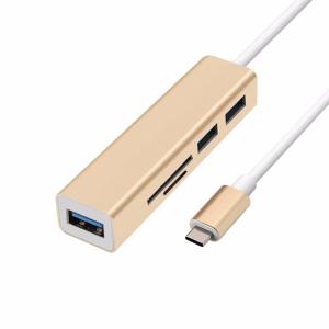 China Self Powered 5Gbps 3 Port Strip Shape Multiple USB C Hub factory