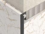 1.8m Brushed Stainless Steel Angle Trim Metal Bullnose Border Edge Trim