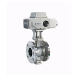 High Temperature PTFE Sealed V-Notch Proportional Electric Ball Valve