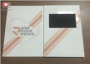 China 2017 Paper crafts Glossy Lamination finishing 7'' lcd screen video brochure A4 size portrait for pharma marketing factory