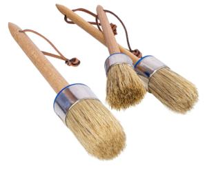 China Epoxy Glue Chalk Paint Brush Set 3Pcs For Furniture Natural Bristle Painting factory