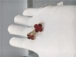 Van Cleef Arpels Vintage Alhambra earrings 18k yellow gold with carnelian