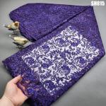 African Chantilly Lace Guipure Lace Mesh Tulle Lace with Glitter Decoration