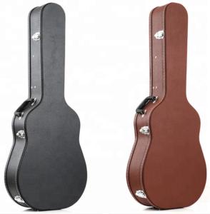 China Velvet Inner Material Wooden Guitar Case Alligator Pattern PVC Covering factory