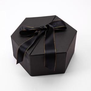 China Hexagon Cardboard Magnetic Box Rigid Double Door Gift Box For Beverages factory