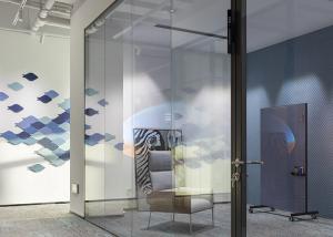 China Divider Aluminum Tempered Glass Office Partition Wall Commercial Interior factory