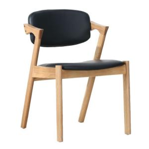 China Mail packing Y Leisure Facilities Nordic Oak Wood Leather Chair Classical Wood Dining Chairs Restaurant Chair factory