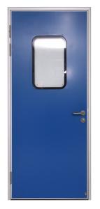 China Wear Resistant Rockwool Infill 900*2100mm Cleanroom Door Coated Steel factory