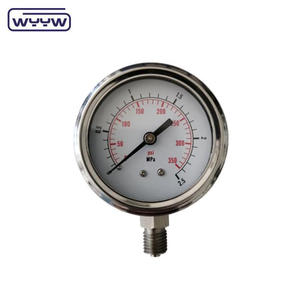 60mm dial size oil filling stainless steel pressure gauge with high quality