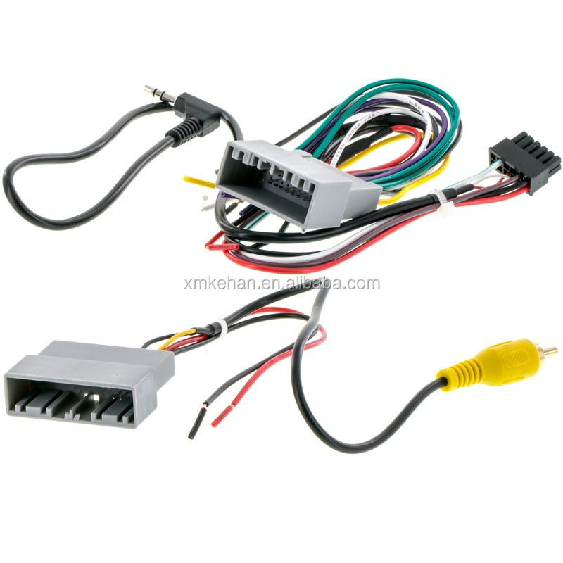 RoHS Compliant Car Stereo Radio DVD Player Wiring Harness with Automotive ECU Housing