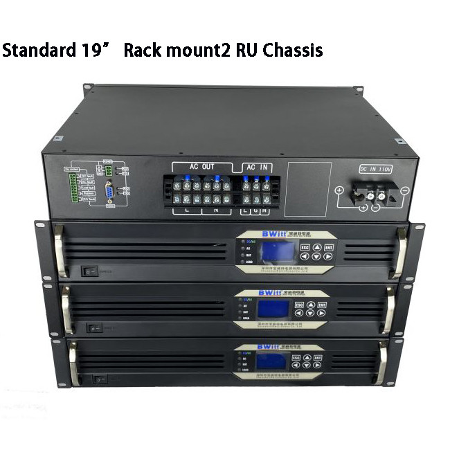 3Kva Charger 19"2U Rack Mount Built-in Charger Off-grid Inverter With Anti-short Overload Protectio