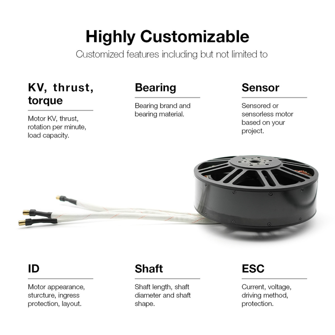 19460 Large Heavy Load 95KG Thrust Brushless Motor For Big Drone Heavy Lift Drone