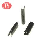 jiayang fashion customized logo U shape copper metal tips metal aglet draw cord