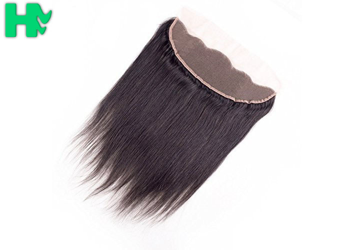 Smooth Human Hair Closure 13*4 Lace Frontal Closure Straight Natural Black 8A