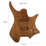 Premium Wood Headless Guitar Body Unfinished DIY Guitar Accessories Parts