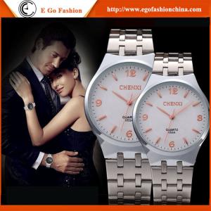 China 055A Fashion Jewelry Wholesale Retale Quartz Watch Couples Watch Stainless Steel Watches factory