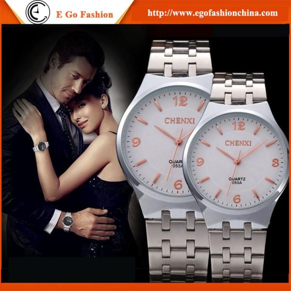 055A Fashion Jewelry Wholesale Retale Quartz Watch Couples Watch Stainless Steel