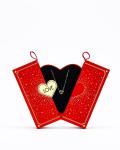 Jewelry Storage Box Luxury Double Heart-Shaped Flower Box Necklace Ring Earrings