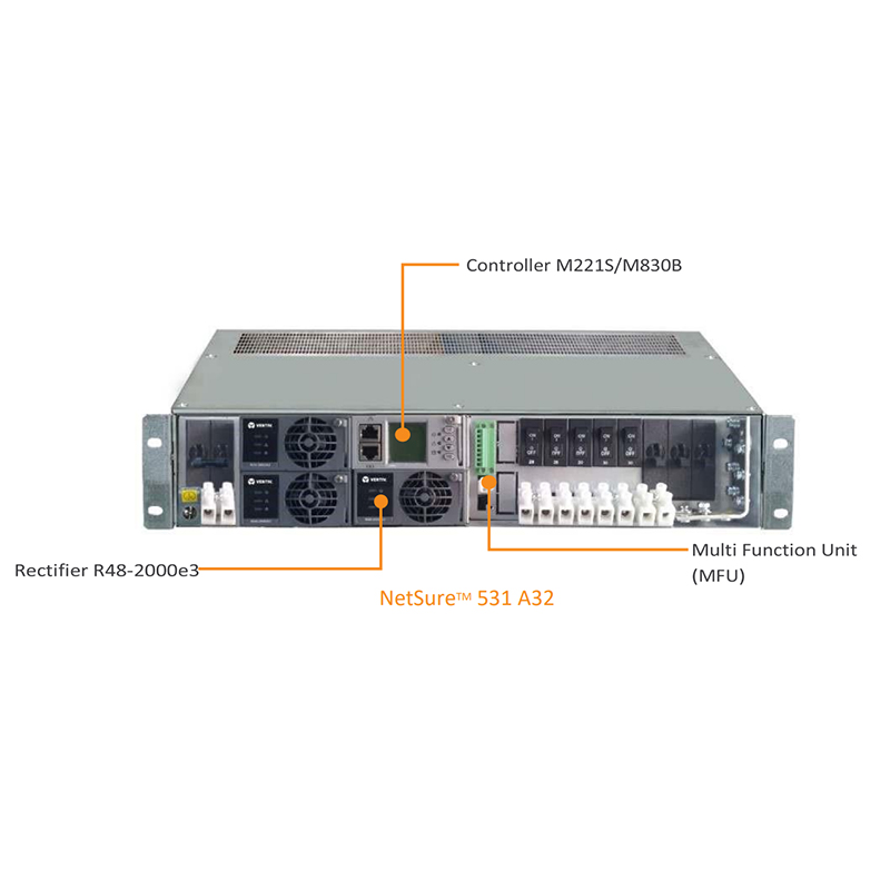 Rack Mount Emerson Vertiv Telecom Hybrid System Netsure 531 A32 6KW 48V DC Power System
