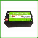 Lithium ion Batteries 12V 150Ah Lifepo4 Rechargeable Solar Storage Battery Pack
