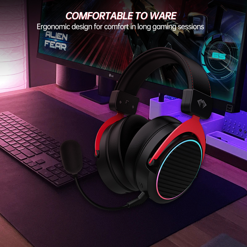 Volume Control 2.4G Wireless Gaming Headphones DJ Earphones 15 Hz-20KHz For PC