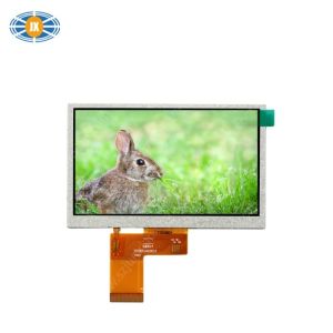 High Brightness 5 Inch LCD Monitor 500cd/m2 TFT LCD Capacitive Touchscreen