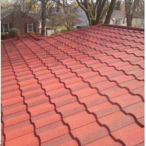 China Long Life Span Stone Coated Steel Roof Tile For Sale Good Quality Stone Coated Roof Sheet Accessory on sale