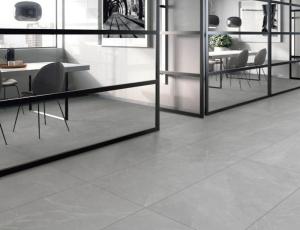 China 31KG/box 10mm Grey Anti Slip Tiles , 4Pcs Decorative Porcelain Floor Tiles factory