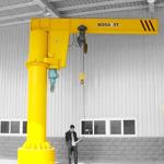 10t Electric Rotary 360 Degrees Boom Jib Crane With Electric Wirerope Hoist