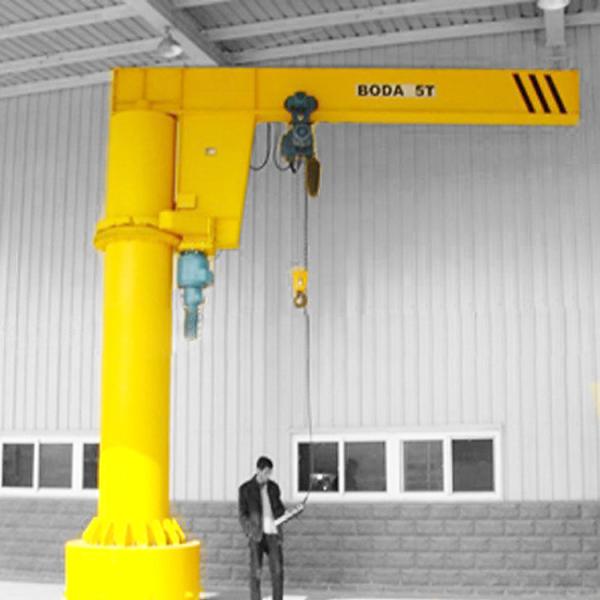 10t Electric Rotary 360 Degrees Boom Jib Crane With Electric Wirerope Hoist