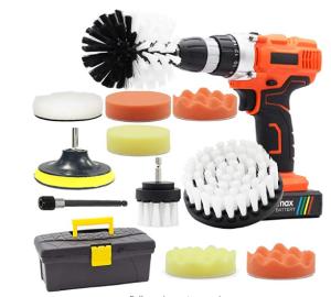 China 13cm 13Pcs Soft Drill Brush Attachment Set 1.5kg Efficient Cleaning factory