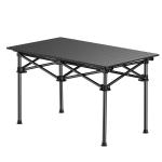 Outdoor Carbon Steel Small Aluminium Table Camping Black Compact Roll Up
