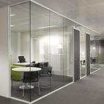 Modern Design Glass Partition Wall Soundproof Commercial Glass Partitions