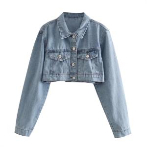 China Factory OEM Spring Autumn Denim Clothing Oversized Long Sleeve Jackets factory
