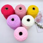 100g/400g Yarn Cone 3mm 8ply Rugs And Carpet Tufting Acrylic Yarn For Tufting