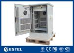 Dual-Doors Outdoor Telecom Cabinet With PDU / Battery Tray / Air Conditioners