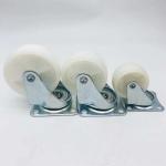 360 Degree 3 Inch White PP Wheel Furniture Cabinets Caster