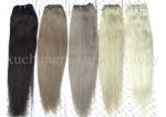 Female Blonde Non Remy Human Hair , Sleek Colorful Hair Extensions Tangle-Free