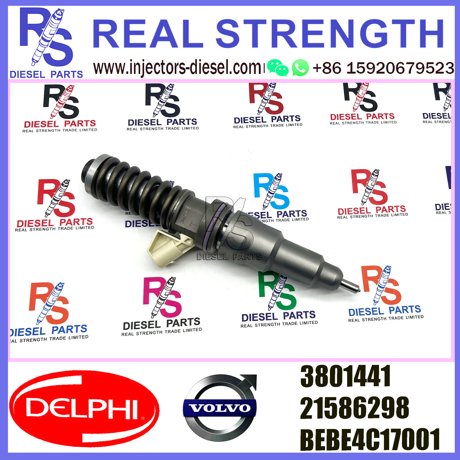 DELPHI 2pin injector 21586298 3801441 BEBE4C17001 Diesel pump Injector V-O-L-V BEBE4C17001 E1 for V-O-L-V PENTA