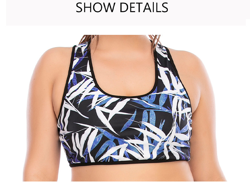 Plus Size Yoga 2 Pcs Sets Shockproof Non See Through Sports Bra And Leggings Set