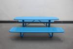 Waterproof Rustproof Outdoor Picnic Tables Perforated Steel Material For Park