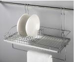 Silver Color Modern Kitchen Accessories Stainless Steel Double Shelf Corner