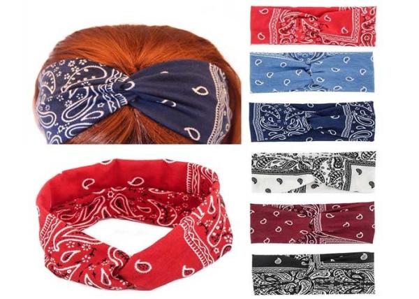 thick wide hair bands Cross knot bow elastic 6 color elastic headband for women