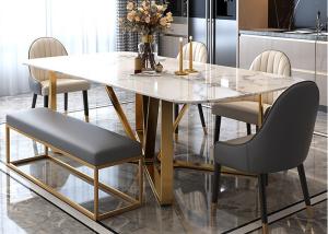 China ISO9001 Luxury Marble Dining Table factory