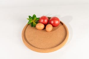 China Factory Wholesale 11.75&quot; Round Recycled Cork Tray for Fruit, Snacks or Coffee factory