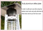 Factory Price Silver Stainless Steel Gas Real Flame Outdoor Patio Space Heaters