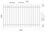 5ftx7ft tubular fence panels come with 2"x2" tubing US standard supplied