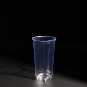 China 24oz U Shape Coffee Bubble Tea Plastic Cups Transparent PET Disposable Cup factory