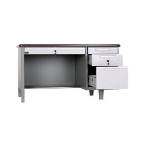 China KD Structure Office Table Modern Design Metal Frame Office Desk factory
