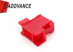 Rectangle Red Tyco AMP Connectors Female 6 Pin Automotive Connector For
